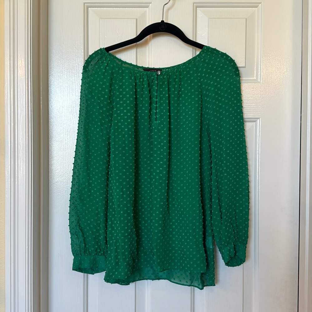 J. Crew Pin Dot Blouse